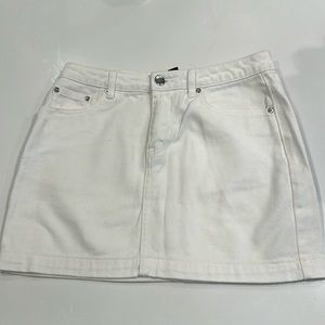 Forever 21 White Jean Skirt